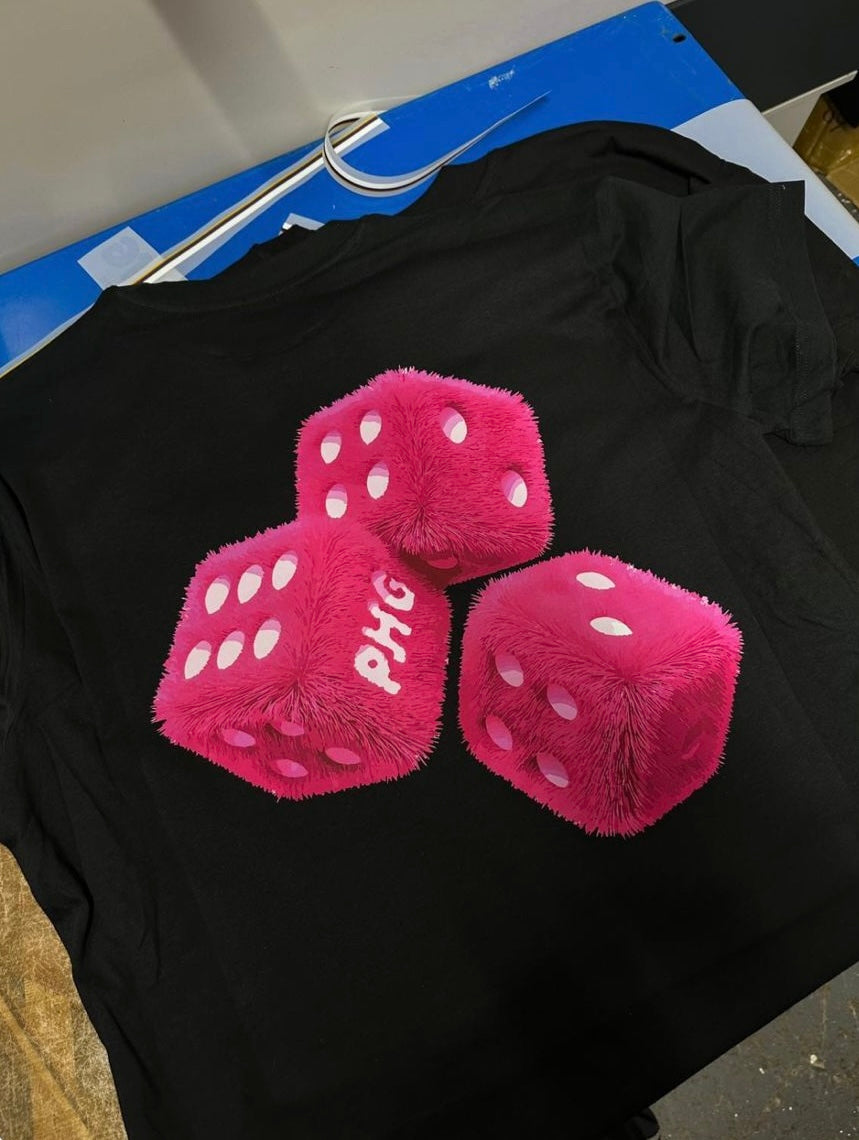 Pink Fluffy Dice - FREE DELIVERY 🚚